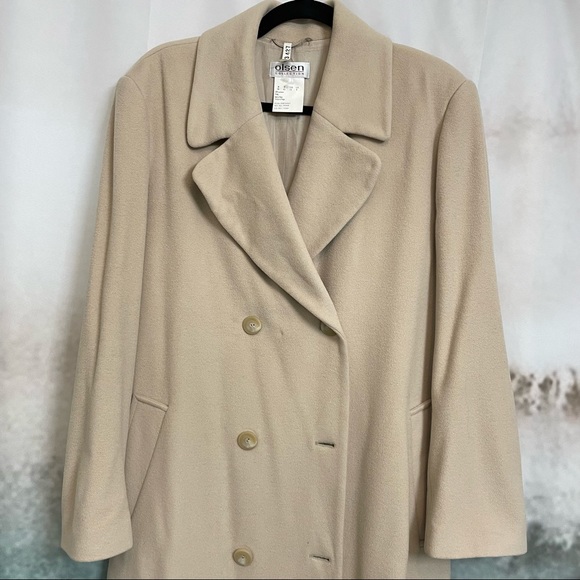 Olsen Collection Camel Double Breasted Duster - Picture 15 of 15